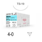 Suture seta ago TS-19 3/8 dorso tagliente 4-0 Assut Sutures 647
