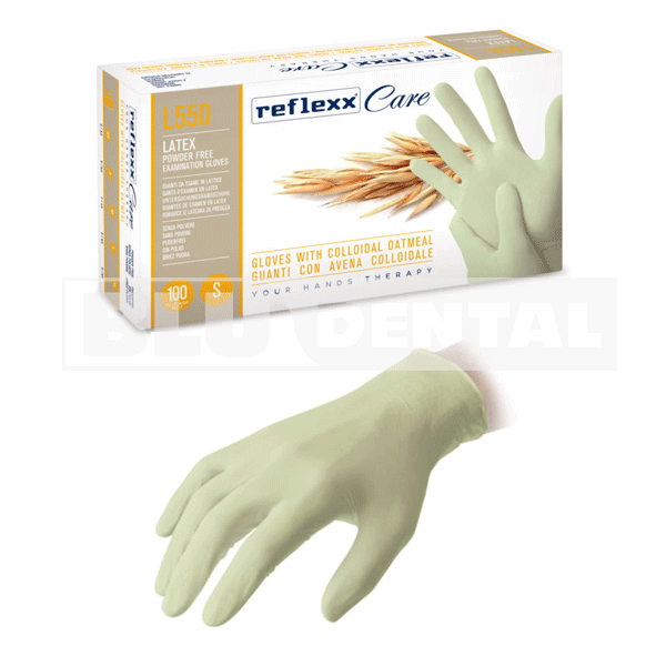 guanti_lattice_s_polv_avena_Reflexx_L550 Guanti in lattice senza polvere con avena colloidale Reflexx L550 - immagine 1