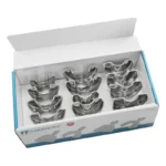Portaimpronte non forate inox con bordino ritentivo Kit pz.12 Medesy 6005/KIT