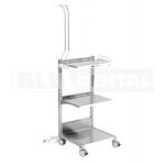 Carrello da studio a 3 ripiani in acciaio inox 304