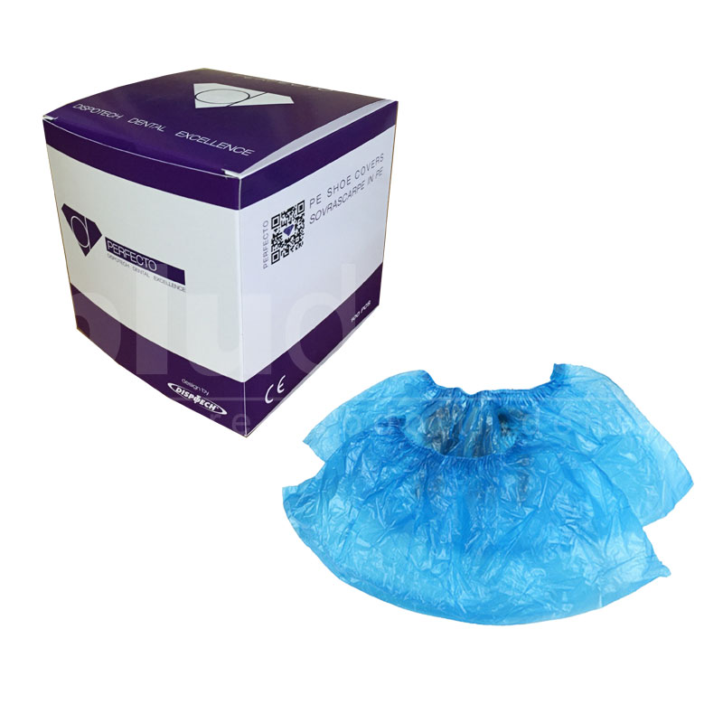 copriscarpe_PE_Perfecto_Dispotech Copriscarpe in PE azzurri 100pz. - immagine 1