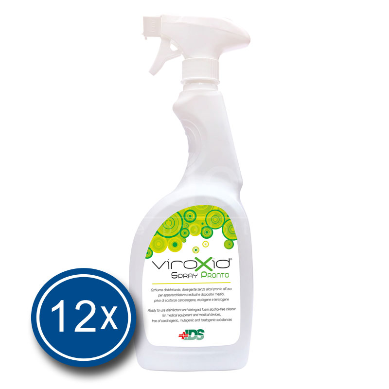 viroxid_spray_pronto_IDS Viroxid Spray Pronto disinfettante detergente spray IDS 12x750ml - immagine 1