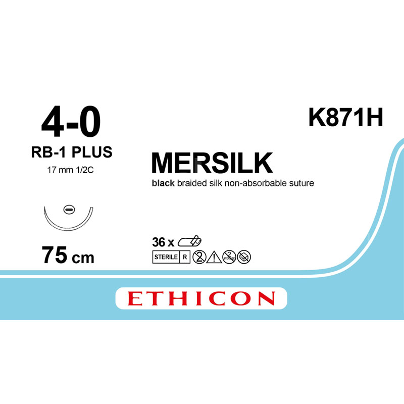 suture_seta_Ethicon_K871H Suture in seta 4-0 RB-1 Ethicon K871H pz.36 - immagine 1