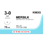 Suture in seta 3-0 V-7 Ethicon K963G pz.12
