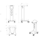 Carrello PT-E sistema profilassi Woodpecker - immagine 3