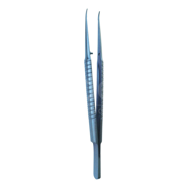 Medesy_1141 Pinzetta curva in titanio per microchirurgia 150 mm Medesy 1141 - immagine 1
