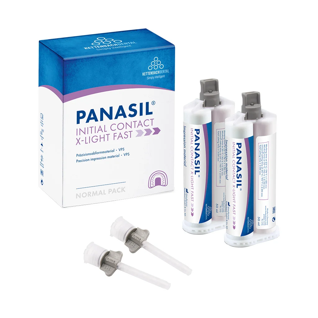 Panasil_initial_contact_X-Light_Fast_Kettenbach_13461 Panasil Initial Contact X-Light Fast cartucce 2x50 ml. Kettenbach 13461 - immagine 1